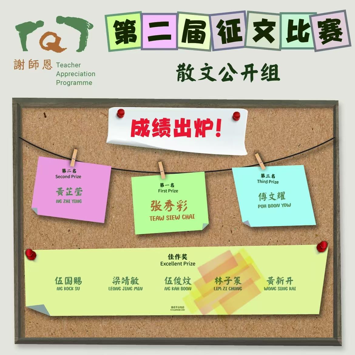 第二届谢师恩征文比赛